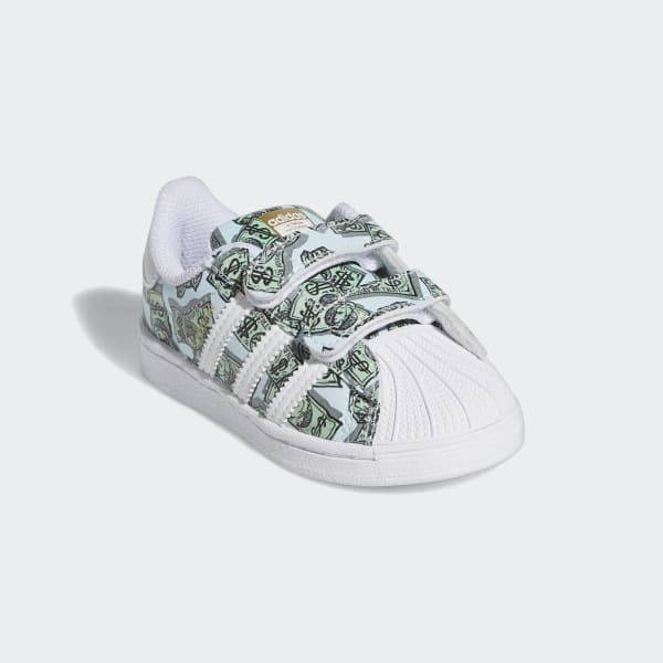 Λευκό Jeremy Scott Money Print Superstar Shoes