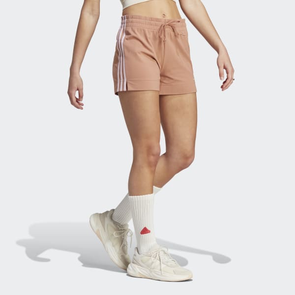 adidas Essentials Slim 3-Stripes Shorts - Brown | adidas Philippines
