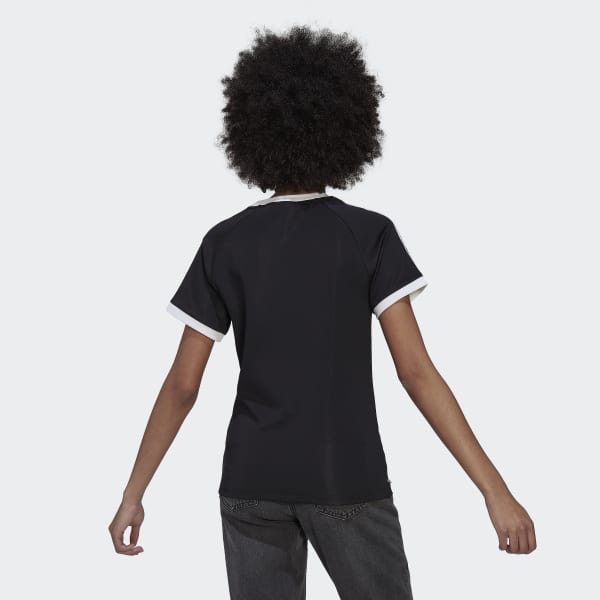 Zwart Adicolor Classics Slim 3-Stripes T-shirt F0357