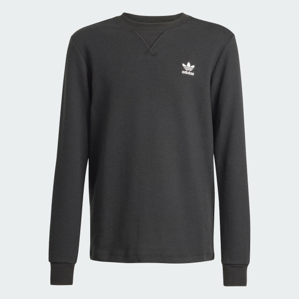 cerná TRIČKO REGULAR WAFFLE LONGSLEEVE