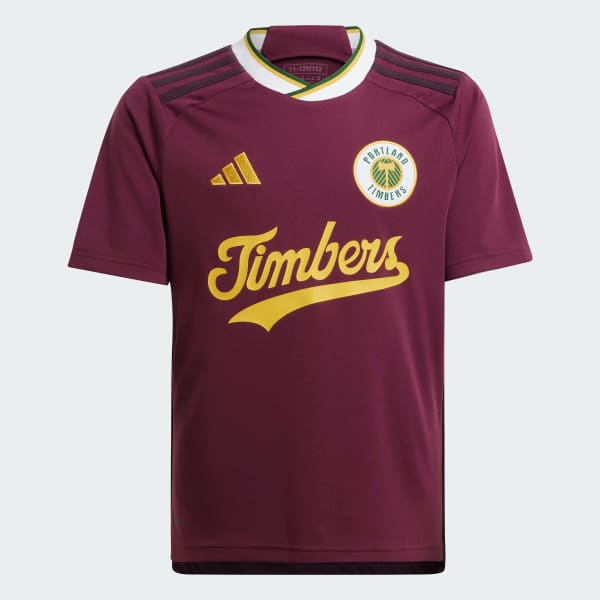 Burgundy 2024 Portland Timbers adidas Archive Youth Jersey