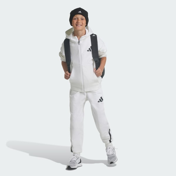 White adidas Z.N.E. Tapered-Leg Pants