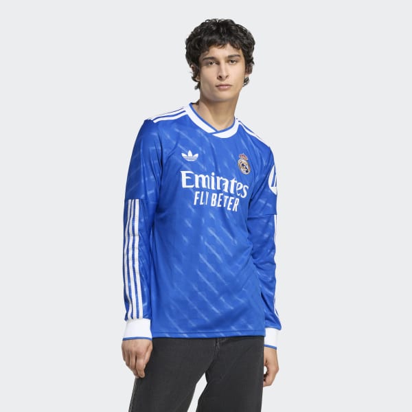 adidas Real Madrid 25/26 Long Sleeve Third Jersey - Blue