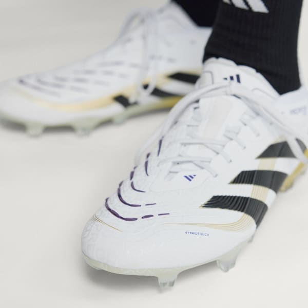 adidas Predator Elite Firm Ground Cleats - White | Free