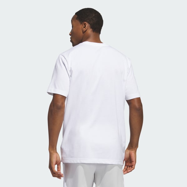 White Hoops Emblem Graphic Tee