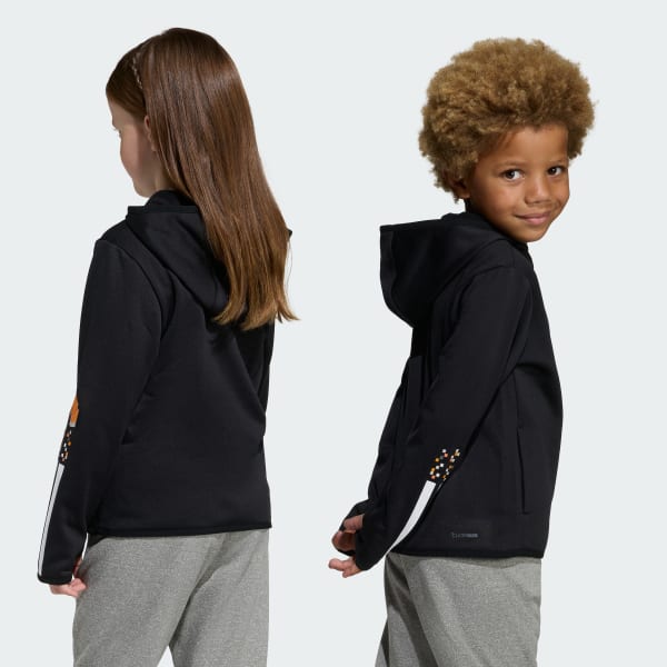 Czerń BLUZA Z KAPTUREM ADIDAS MINECRAFT TRAINING 3 STRIPES