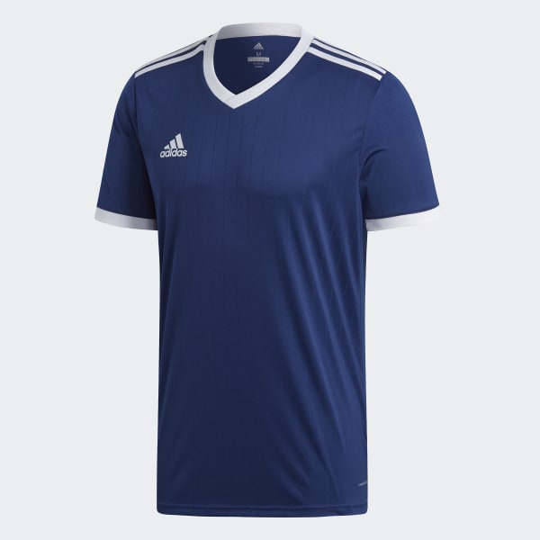 blue and white jersey shirt