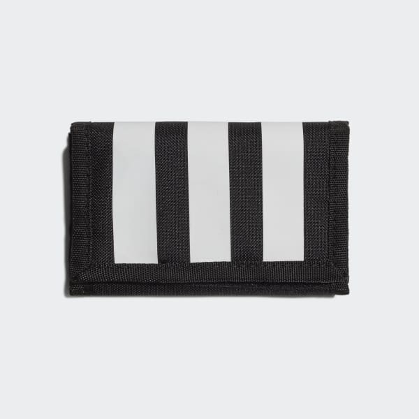 Black Essentials 3-Stripes Wallet 60203