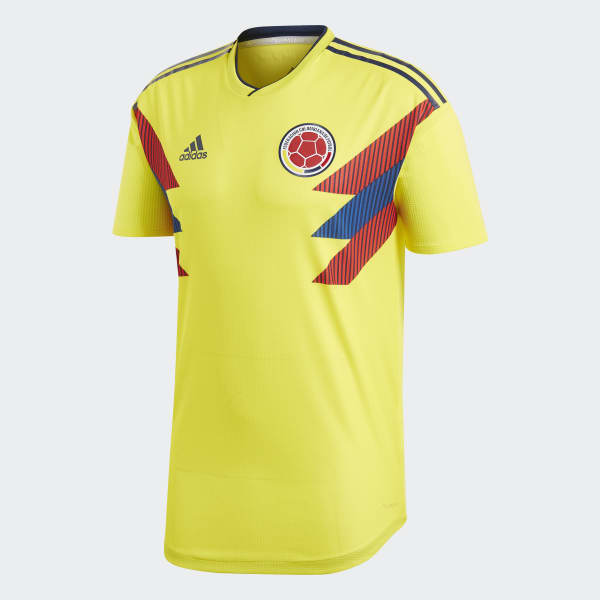 adidas Camiseta Oficial Auténtica Selección de Colombia Local 2018 -  Amarillo | adidas Colombia