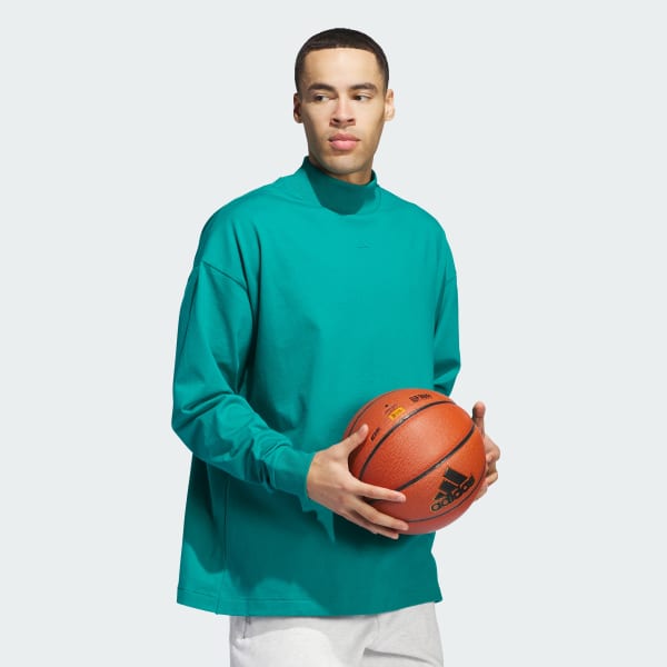 Verde Camiseta Basketball Manga Larga (Unisex)