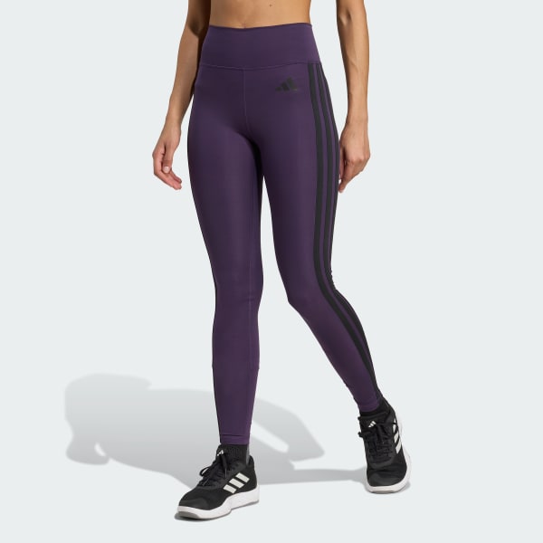 Morado Calzas 7/8 Optime Essentials 3 Tiras Tiro Alto