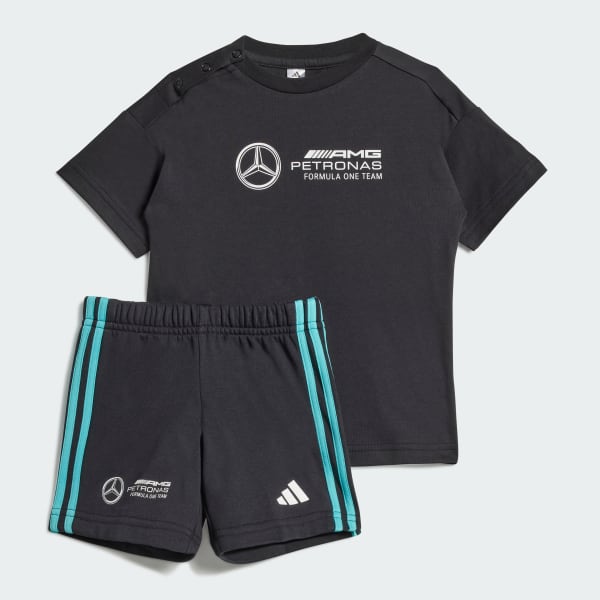 Schwarz MERCEDES - AMG PETRONAS FORMULA ONE TEAM DNA KIDS T-SHIRT UND SHORTS SET