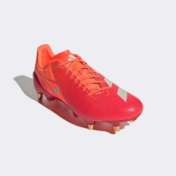 Red Adizero RS15 Pro Soft Ground Rugby Boots