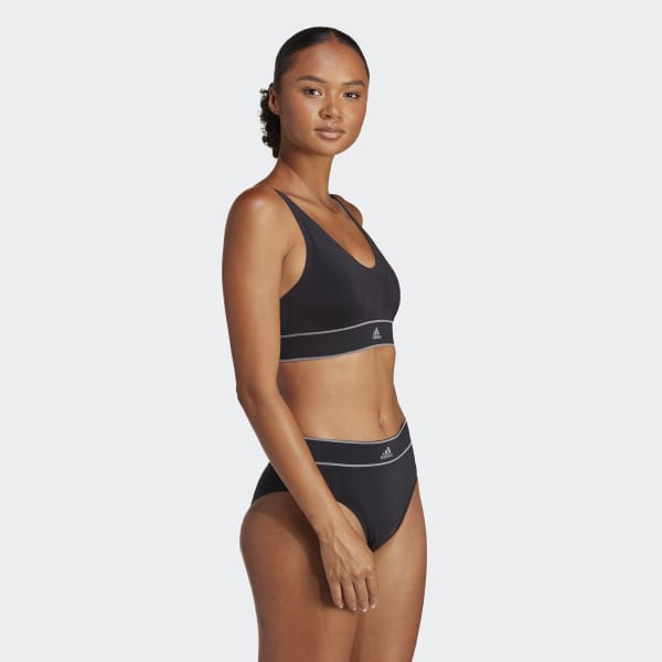 Czerń Active Seamless Plunge Bra HPO53