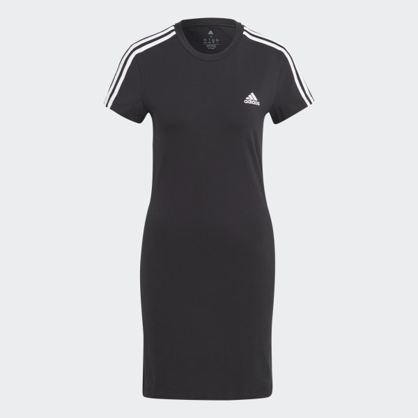 Black Essentials 3-Stripes Tee Dress
