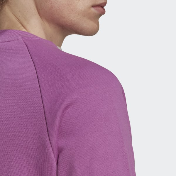 Purple ADICOLOR CLASSICS TREFOIL CREWNECK SWEATSHIRT IZO89