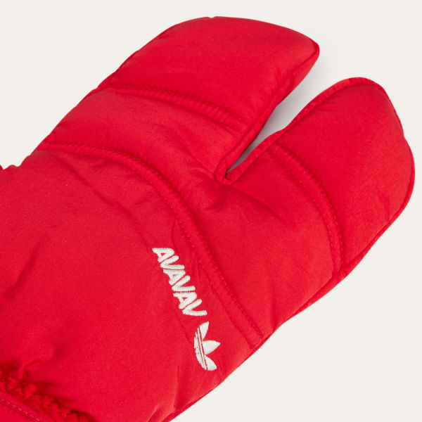 Red adidas by Avavav Three-Finger Gloves