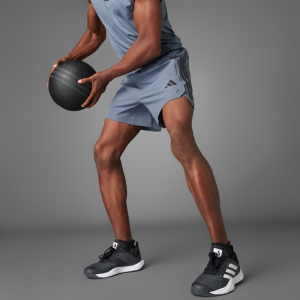 Schwarz Power 3-Streifen Shorts