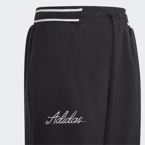 Preto Calça Brand Woven Infantil