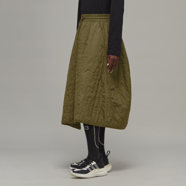 Green Y-3 Classic Light Down Quilted Skirt MGV23