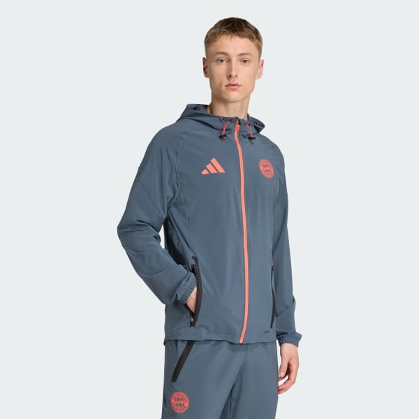 Gris Veste de voyage FC Bayern Tiro 25 Competition Vis Tech
