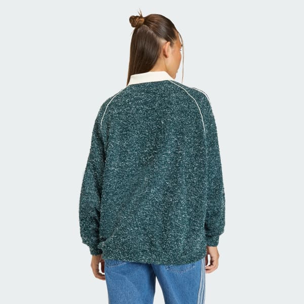 ADIDAS ORIGINALS BOUCLE OVERSIZED POLO CREW