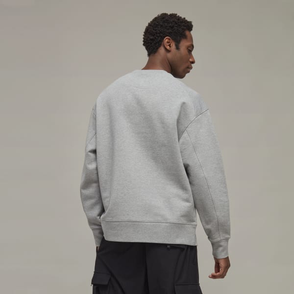 Grey Y-3 Classic Chest Logo Crew Sweatshirt