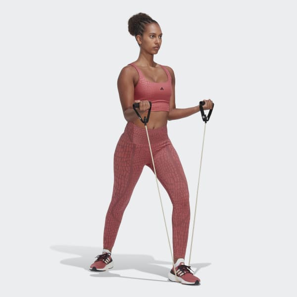 Burgundy FORMOTION Sculpt Croco 7/8 tights DWD07