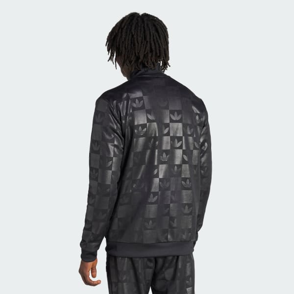 Μαύρο Monogram All Over Print Regular Track Top