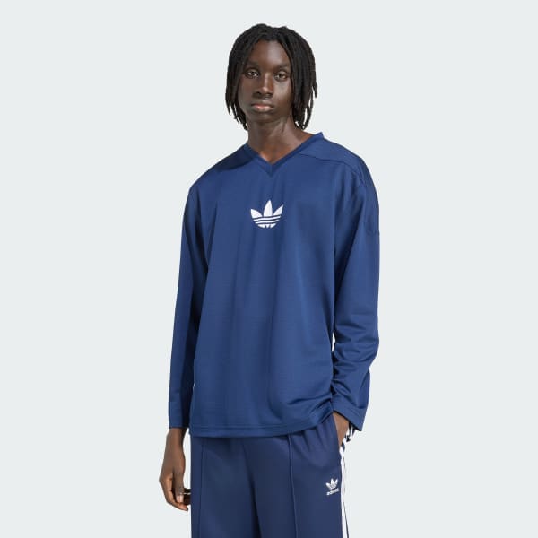 Blue 아디다스 오리지널스 아디컬러 메쉬 롱 슬리브