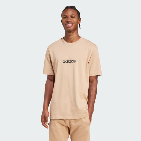 Brown Essentials Linear Single Jersey Tee