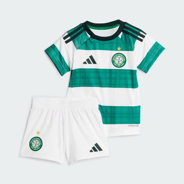 Blanc Kit bébés Domicile Celtic FC 25/26 Enfants