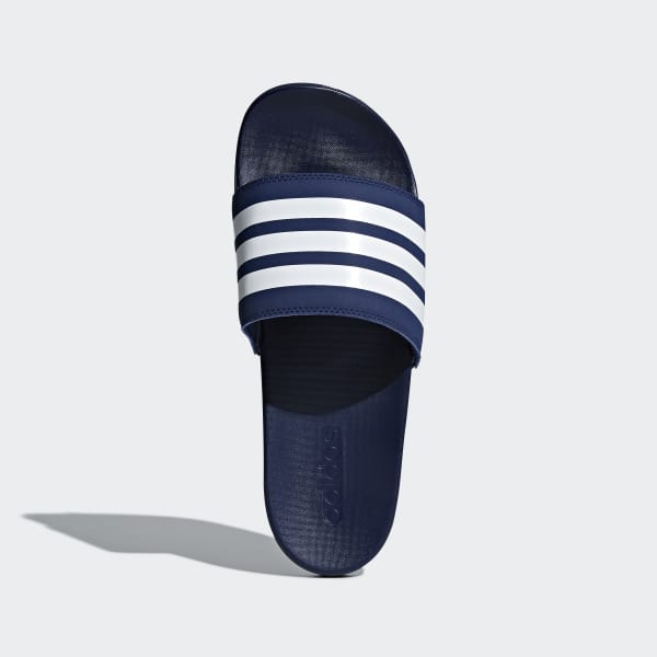 adidas slides white and blue