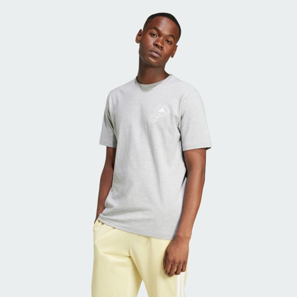 Grey Lounge Verbiage Circle Graphic Tee