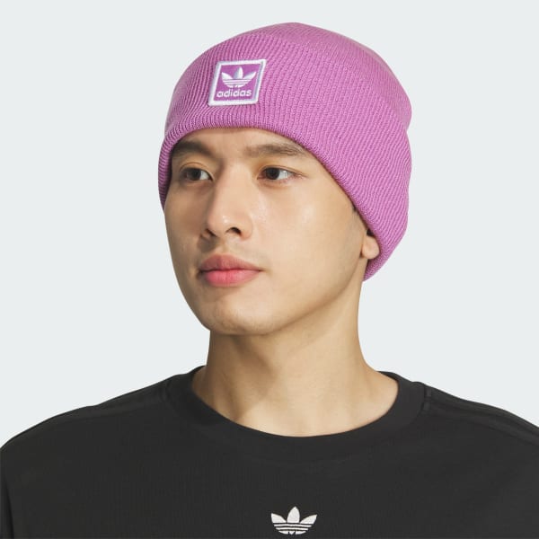 adidas Oversize Cuff Beanie - Purple | Free Shipping with