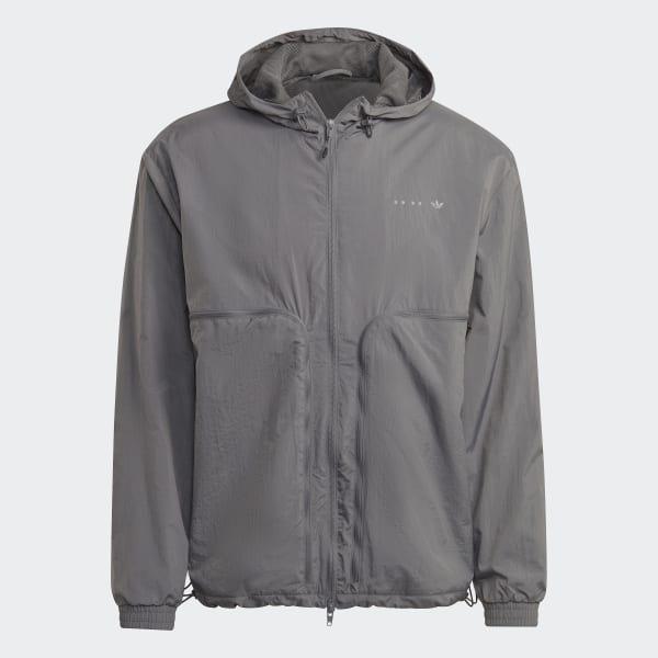 Grey adidas windbreaker clearance