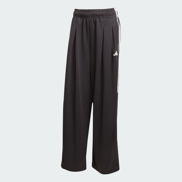 Black Tiro 3-Stripes Pleated Pants