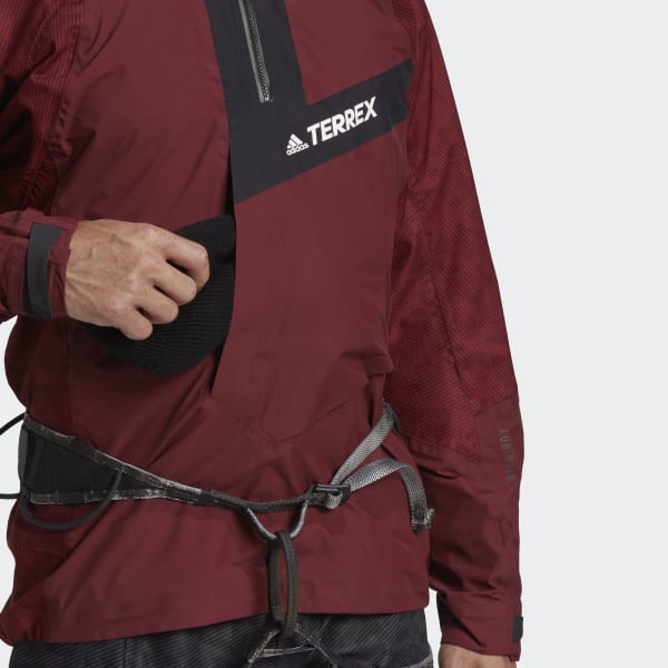 Bordowy Terrex Techrock Primeknit RAIN.RDY Anorak