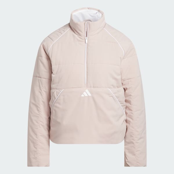 Marron Beyond The Course Twistweave Loose Quarter-Zip Jacket