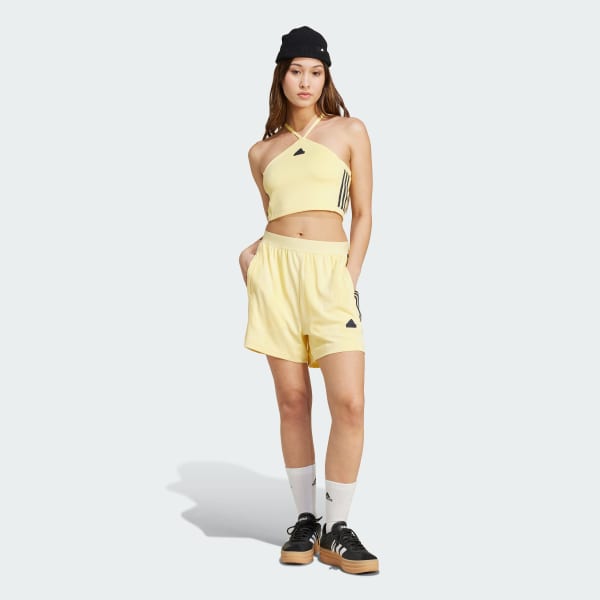 Yellow Tiro Cut 3-Stripes Summer Triangle Tank Top