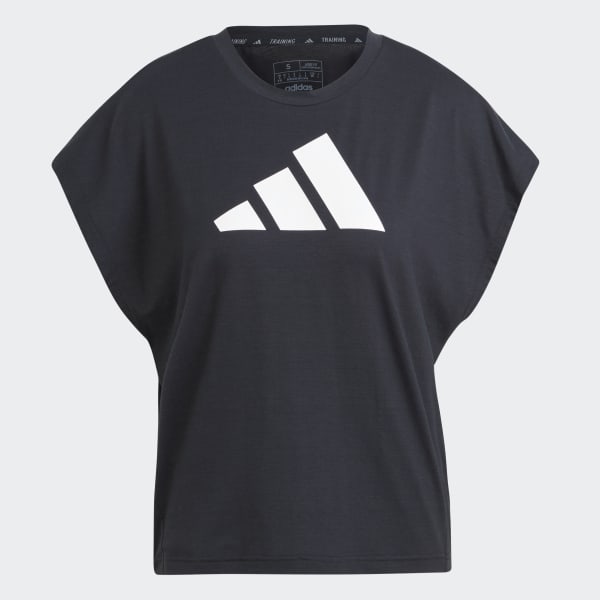 Black Train Icons Training Regular Fit Logo Tee