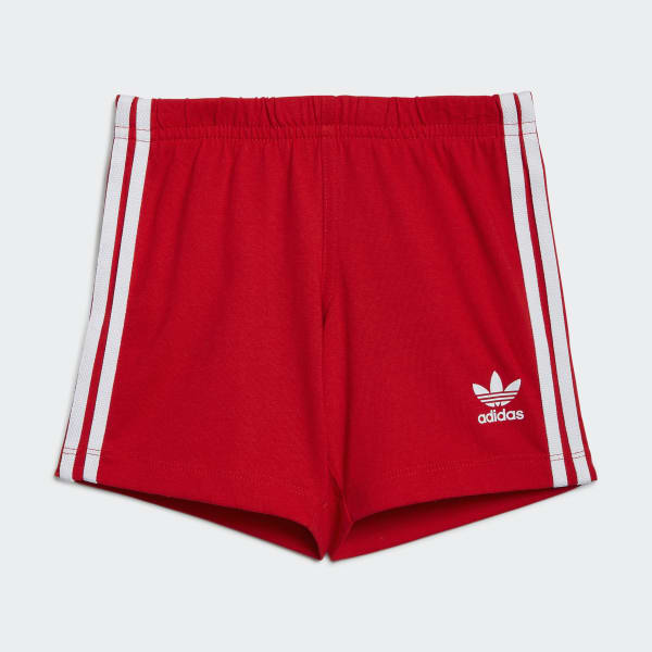 Red Trefoil Shorts Tee Set