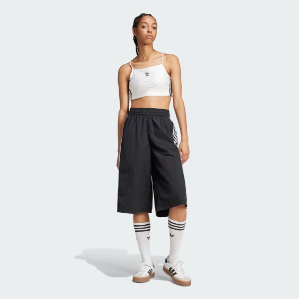 Black Adilenium Season 2 3-Stripes Capri Shorts (Gender Neutral)