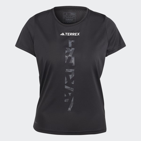 Negro Remera de Trail Running Terrex Agravic