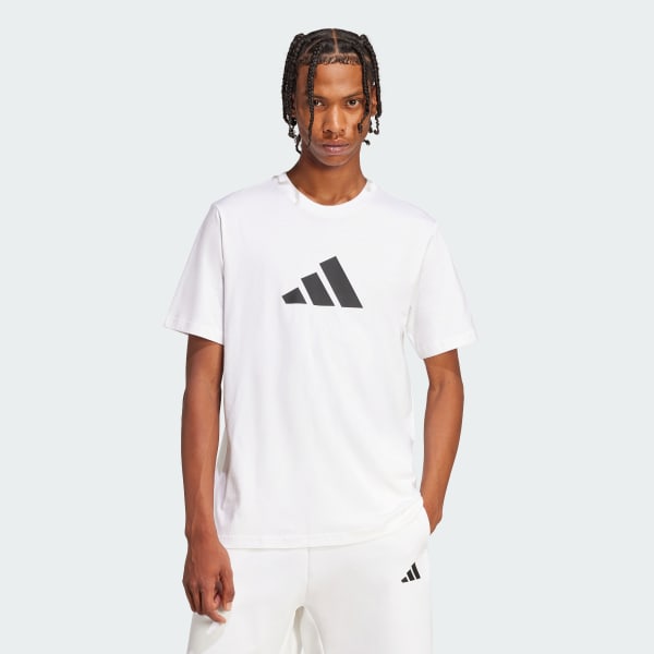 White Future Icons 3 Bar Logo Tee