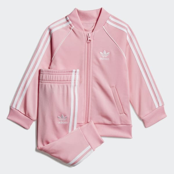 adidas pink tracksuit baby