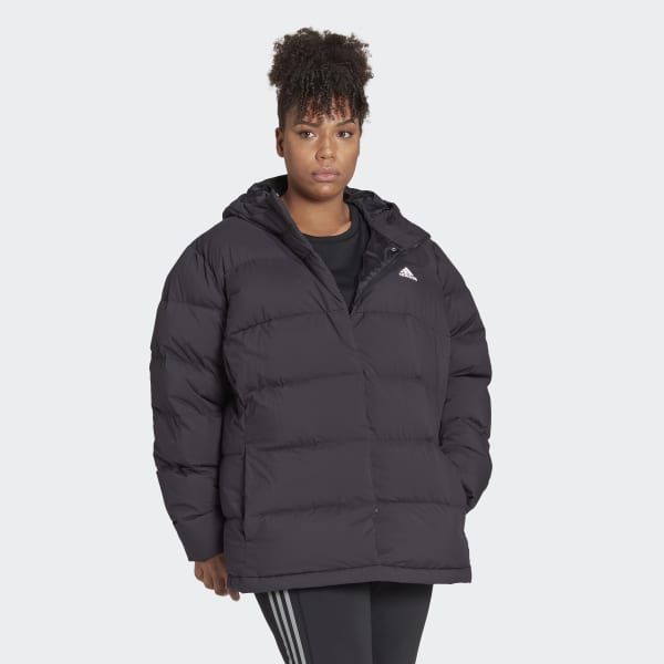 zwart Helionic Donsjack met Capuchon (Grote Maat)