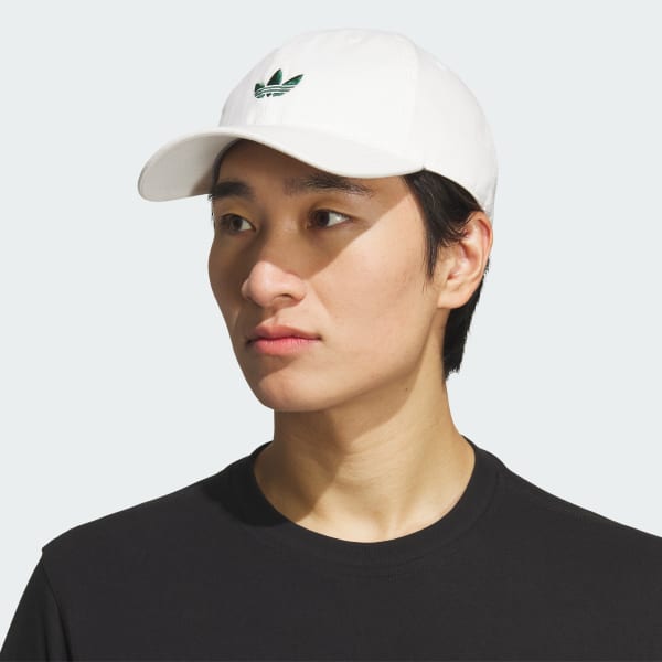 White Relaxed Trefoil Strapback Hat