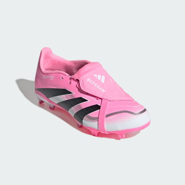 Pink Predator League Fold-Over Tongue Firm/Multi-Ground Cleats Kids