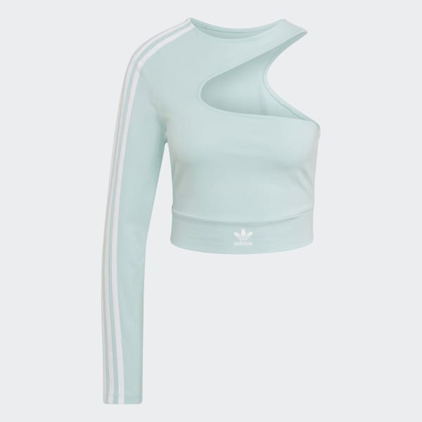 adidas CROPPED TOP CUT OUT Turquoise adidas New Zealand